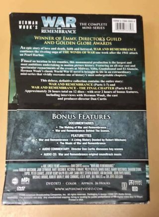 RARE OOP WAR AND REMEMBRANCE DVD EPIC MINI SERIES COMPLETE 12 Discs DVD 7