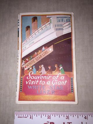 Rms Majestic Fold Out Brochure White Star Line Ocean Liner Souvenir Rare Find