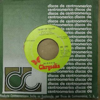 Blondie - Heart Of Glass - Guatemala Rare Vinyl Single