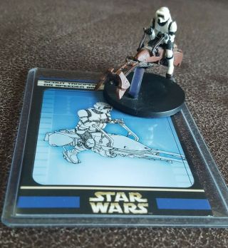 Star Wars Miniatures Scout Trooper On Speeder Bike 34/60 - Very Rare