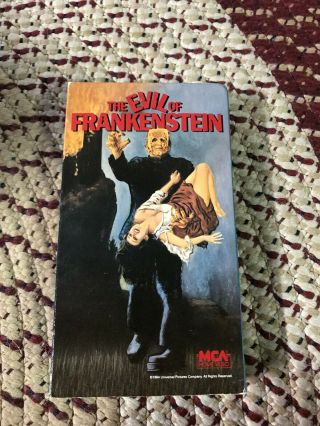 The Evil Of Frankenstein Horror Sov Slasher Big Box Slip Rare Oop Vhs