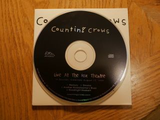 Counting Crows Live At The Fox Theater,  Rare Promotional Cd 1999