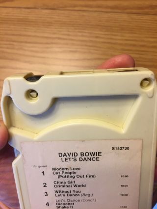 David Bowie Let’s Dance 8 Track Tape RARE Emi America S153730 1983 6