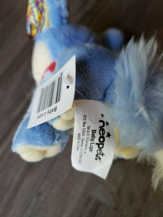 Rare 2004 Neopets Baby Lupe Plushie Stuffed Animal Toy w/Tags 4