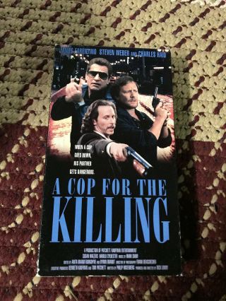 A Cop For The Killing Big Box Slip Rare Oop Vhs