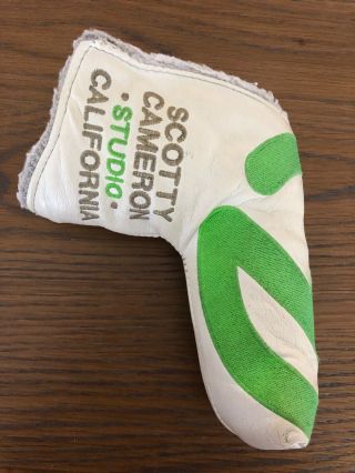 Scotty Cameron Circle T Putter Cover Tour Issue Only Rare.  White Leather/Green 3
