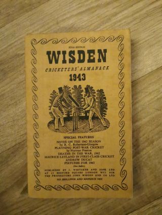 1943 Softback Wisden Rare In