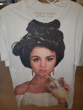 Selena Gomez Revival Tour 2016 Concert Band Shirt Size Medium Adult Rare White