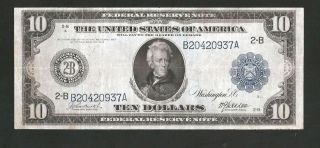Rare Burke/ Macadoo York 1914 $10 Federal Reserve Note