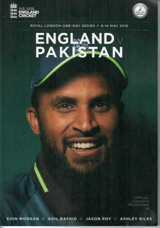 England V Pakistan Official Programme One Day Series 8 - 19th May 2019 - Rare