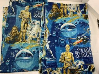 2x Vintage 1977 Star Wars Twin Flat Sheet Bibb Co.  Rare - Han Solo