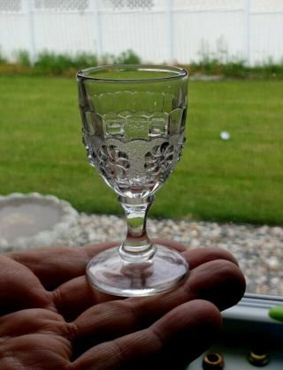 Rare Eapg Roman Rosette Cordial Bryce Brothers Glass (1 Of 4)