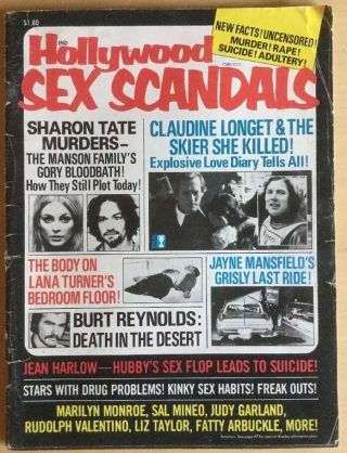 Hollywood Sex Scandals 1 1976 Manson Tate Jayne Mansfield Arbuckle Rare