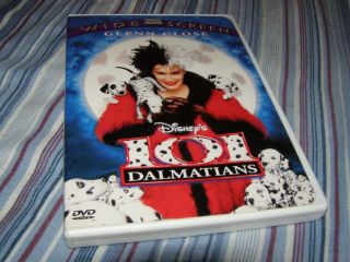 101 Dalmatians (r1 Dvd) Rare & Oop Glenn Close Live Action W/ Insert Widescreen