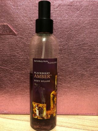Bath & Body Blackberry Amber Body Splash 8 Fl Oz Bottle Rare