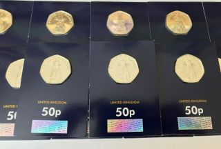 Peter Rabbit 2019 50p Rare Non Released Coin Brilliant Uncirculated Beatrix