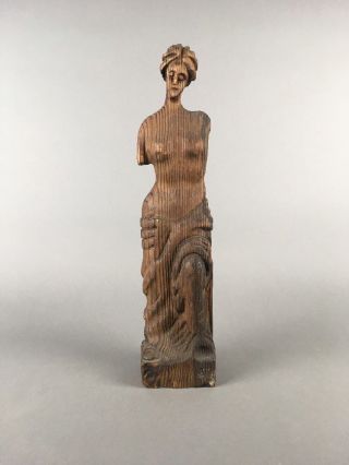 Rare Witco Mid Century Tiki Modern Wood Sculpture Venus De Milo