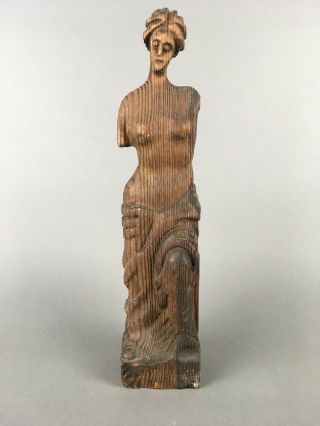 Rare Witco Mid Century Tiki Modern Wood Sculpture Venus de Milo 7