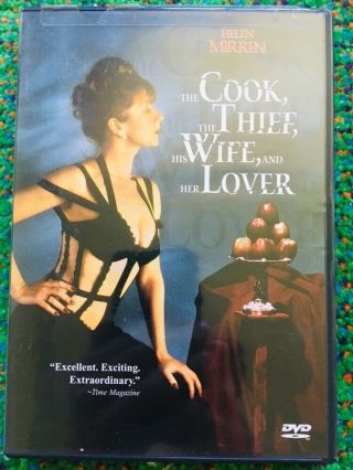 The Cook,  The Thief,  His Wife,  And Her Lover (dvd,  2001) Helen Mirren,  Oop Rare