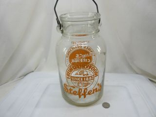 Vintage Steffens Dairy One Gallon Ice Cream Bottle Rare Wichita Kansas