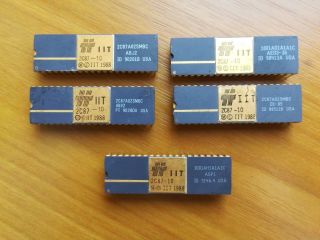 Iit 2c87 - 10,  80287,  Math Coprocessor,  Rare Vintage,  287 Fpu,  Gold,  Top Cond