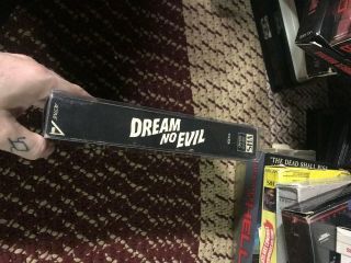 DREAM NO EVIL HORROR SOV SLASHER RARE OOP VHS BIG BOX SLIP 2
