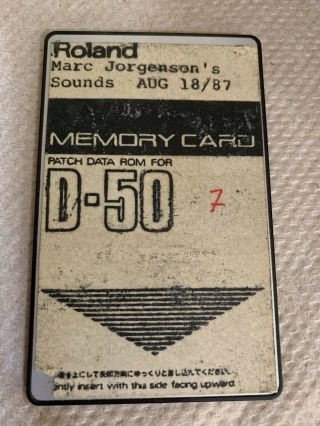 Roland D - 50 ( ((marc Jorgenson’s)) ))  Rom Card For Roland D - 50 “very Rare Card ”