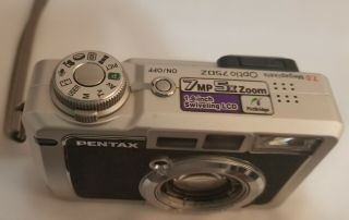Pentax Optio 750Z RARE Early High End Digital Camera 7.  0MP 4x Zoom Flip Screen 6