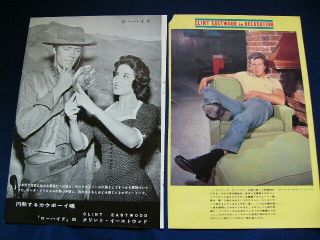 1960s Clint Eastwood Rawhide Japan Vintage 15 Clippings Very Rare