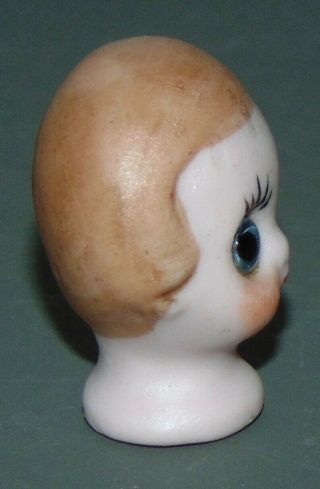 RARE ANTIQUE Bisque Doll Head MINIATURE GOOGLIE Germany 3