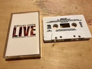 Motley Crue - Live Entertainment Or Death,  Cassette Tape,  Rare