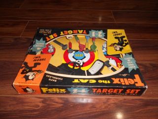 RARE 1950 ' S FELIX THE CAT 2 IN 1 TARGET SET,  IN THE BOX 3
