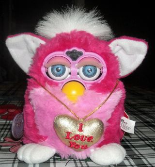 Magenta And Pink I Love You Furby 1999 RARE Valentine’s Day Edition w Tags 2