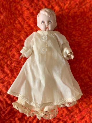 Rare Pre - 1930 Germany Bisque Baby Doll 4” 161 Printed On Back Precious