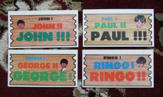 Beatles Very Rare 1964 Set Of Four Topps 