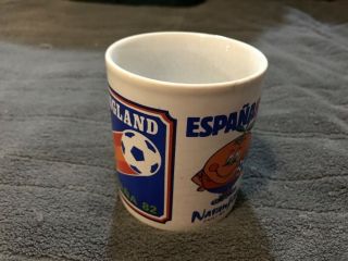 Rare 1982 Espana 82 Naranjito England World Cup Soccer Coffee Mug Coffer Sports