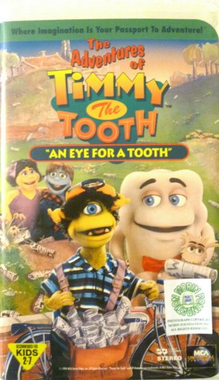 Rare The Adventures Of Timmy The Tooth An Eye For A Tooth Vhs Sid Needs Glasses
