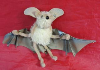 Rare Vintage Steiff Eric Fledermaus Flying Bat 1950 