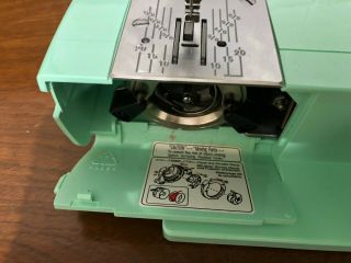RARE Janome Hello Kitty Sewing Machine Model 11706 Green With Foot Pedal 4