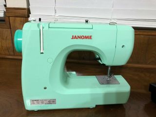 RARE Janome Hello Kitty Sewing Machine Model 11706 Green With Foot Pedal 5