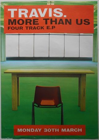 Travis Fran Healy More Than Us Ep Rare Orig Official Uk Record Company Poster
