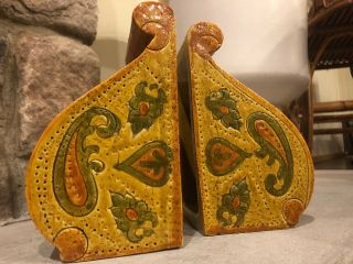 Vtg Mid Century Modern aldo londi bitossi rosenthal netter pottery Bookends Rare 5