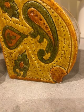 Vtg Mid Century Modern aldo londi bitossi rosenthal netter pottery Bookends Rare 8