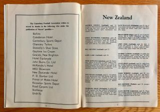 Zealand v Manchester United programme 31 May 1967 Christchurch NZ Very Rare 7