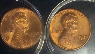 1982d Penny Small&large Date Copper.  This Is A Very Rare Coin 3.  1 Grams
