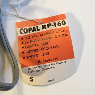 Copal Model RP - 160 Flip Alarm Clock Rare 8