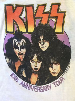 Kiss Rare Official 1982 10th Anniversary Tour Shirt Never Worn Or Washed