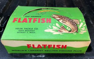 10 Lures In Display Box Flatfish Lure,  Helin Tackle Company F7 Lo Rare 2
