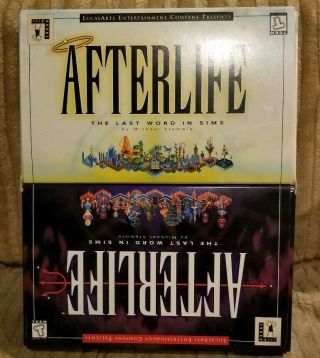 Rare,  Vintage - Afterlife Pc Big Box Collectors Video Game.  Near.  Complete