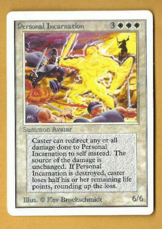 Magic The Gathering Unlimited Edition Personal Incarnation Mtg Light Play